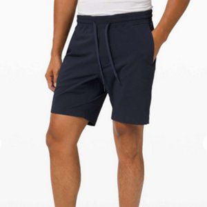 Lululemon Bowline Seersucker Shorts - Navy - Men's Large, 8" Inseam